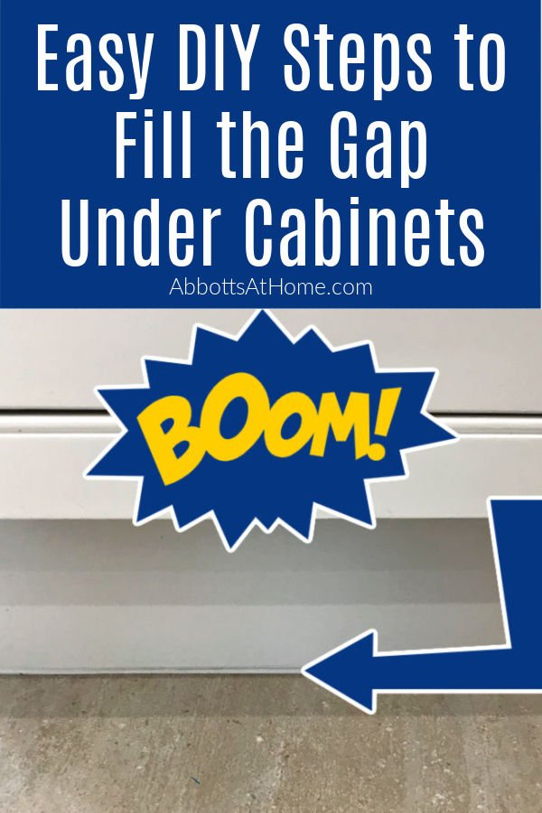 How to Fill the Gap Between Cabinets and Floor in your Kitchen, Bathroom, or Laundry Room with Caulk.