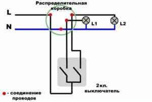 Схема распределительной коробки