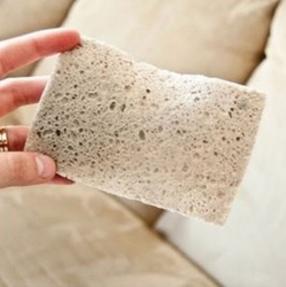 Cleaning fatty stains, sponge