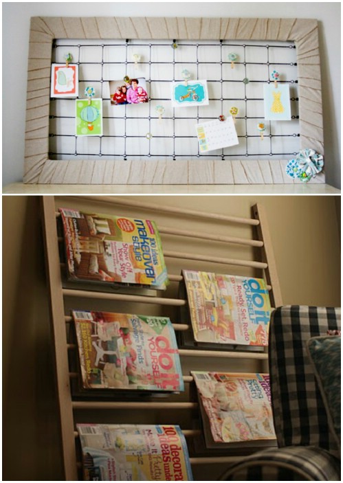 Memo Board - 20 Delightfully Creative and Functional Ways to Repurpose Old Cribs
