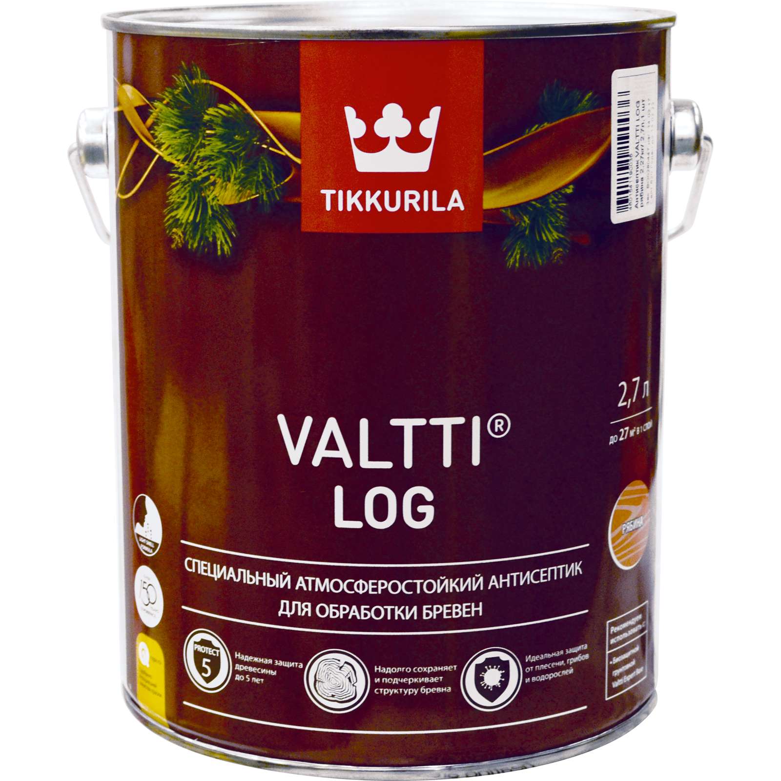Антисептик для дерева Tikkurila Valtti log база ЕС 9 Л