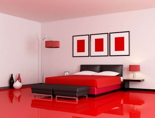 1b red bedroom thumb 630xauto 62036 Decorating with Red Accents: 35 Ways to Rock the Look