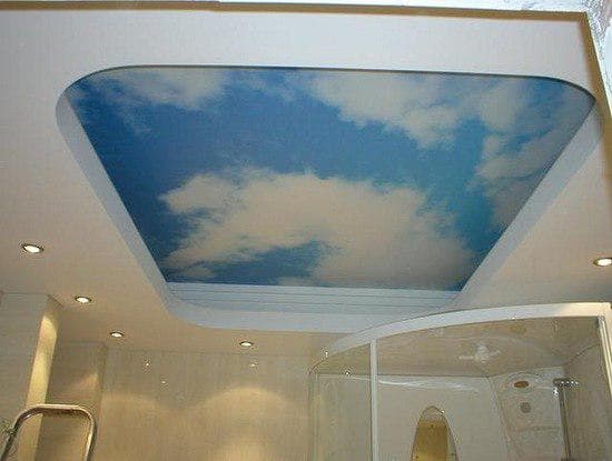 потолок в ванной комнате из гипсокартона 