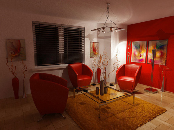 red comfy chairs