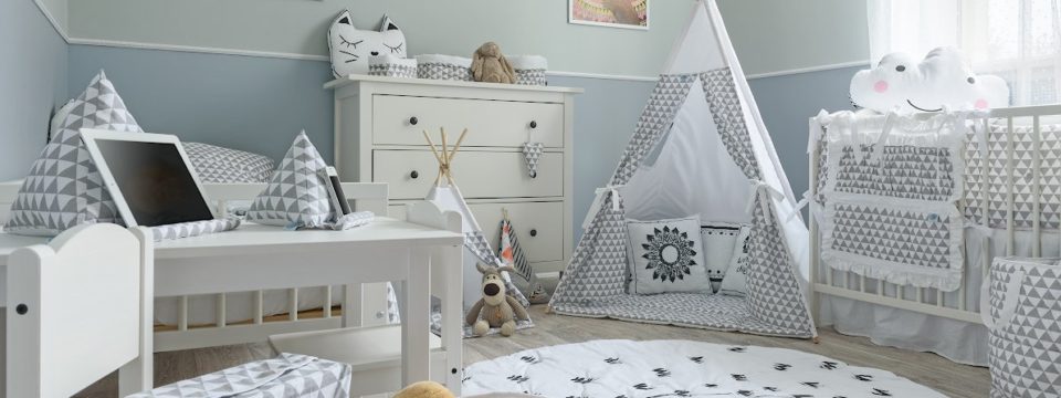 Особенности дизайна детской комнаты в серых оттенках