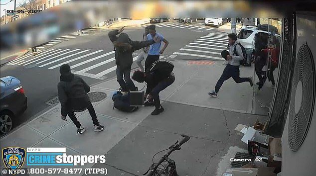 The NYPD questioned five boys about the recorded beating on Friday amid claims that the assault was in retaliation