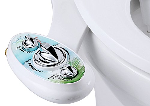 Zen Bidet Z-500 Hot and Cold Water BRASS Components Two Nozzle Bidet Toilet Seat Attachment with Self Cleaning nozzles and Ceramic Valves 