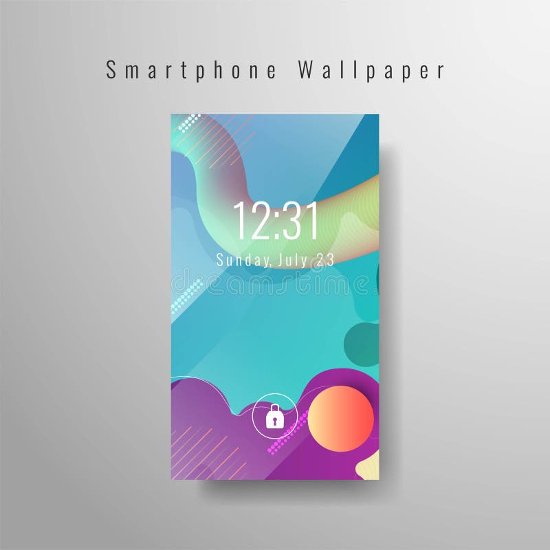 Abstract smartphone wallpaper stylish vector design. Vector royalty free illustration