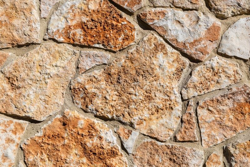 Background rock wall with orange and gray tones stock image