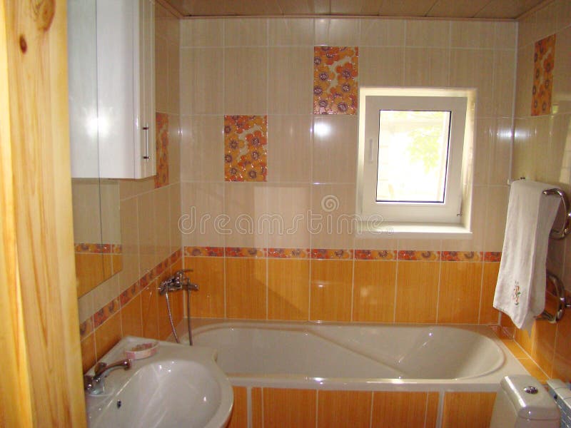 Bathroom. Combined with a bath royalty free stock image