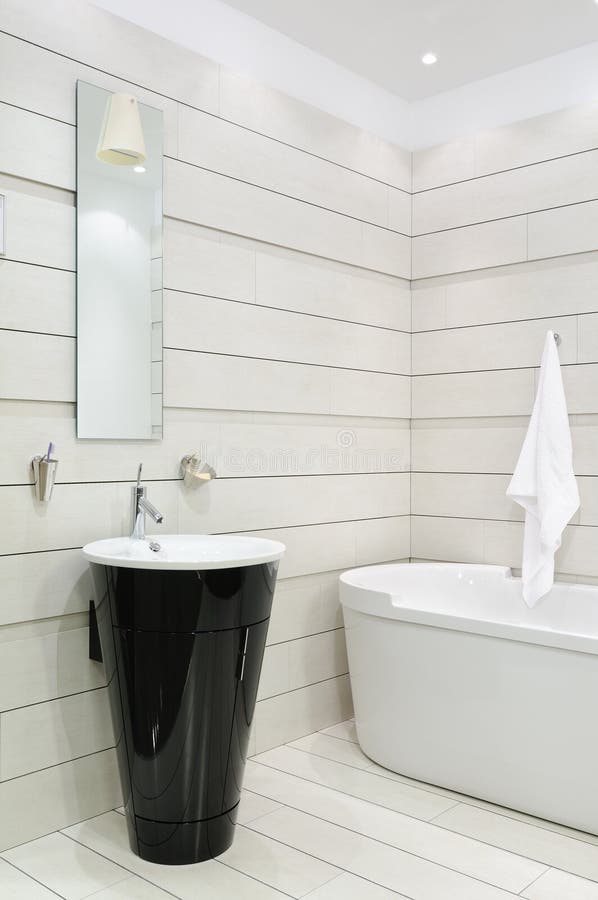 Bathroom interior. Interior of modern toilet room royalty free stock image