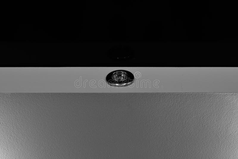 Black and white two-level ceiling stock images