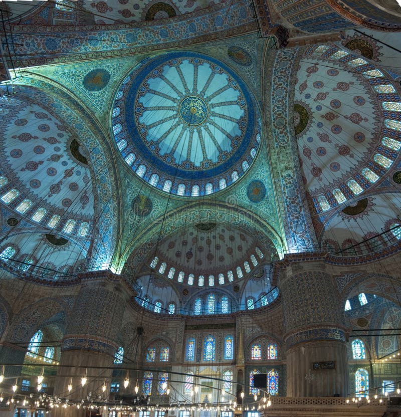 Blue Mosque Interior. Interior of the Blue Mosque, Istanbul. Turkey stock image