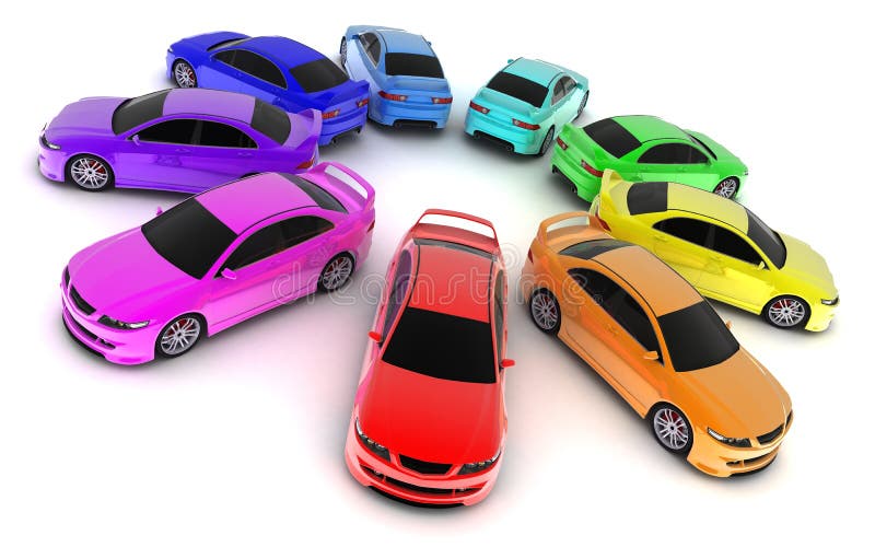 Car colour royalty free illustration