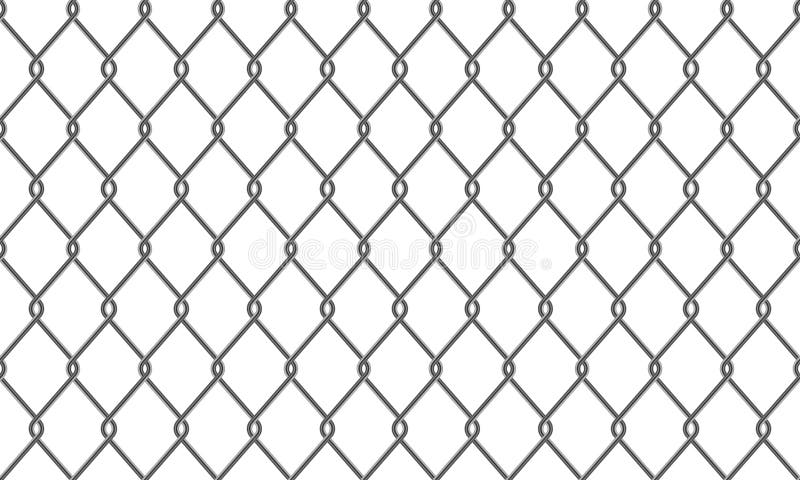 Chain-link fence or wire mesh pattern background. Chain-link fence pattern background. Vector seamless realistic metal or wire mesh netting or chain link fence vector illustration
