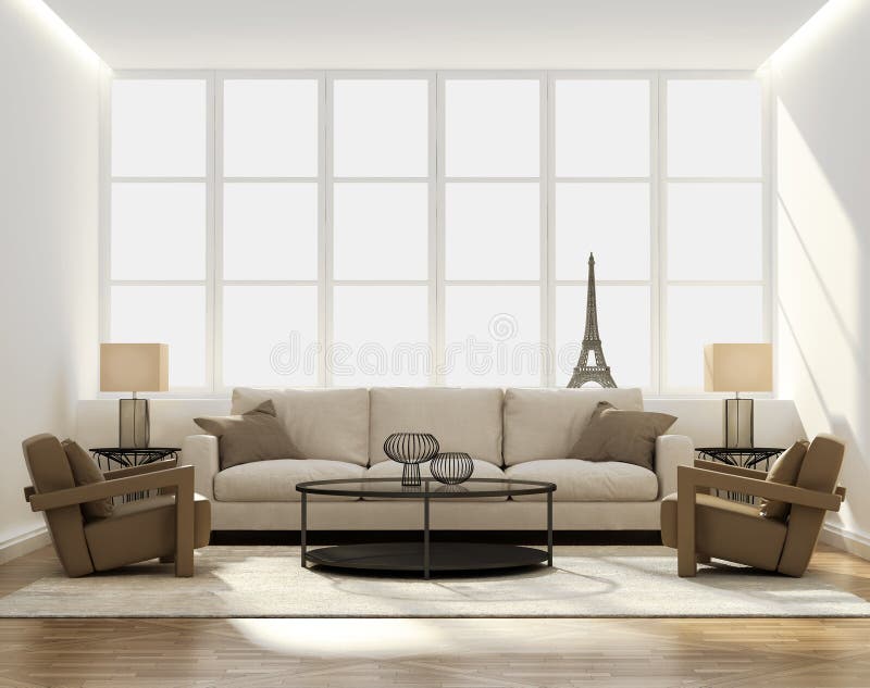 Chic classic elegant luxury living room royalty free stock image