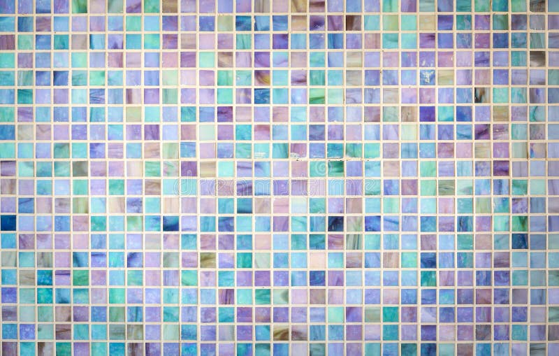 Colorful mosaic glass tile wall stock images