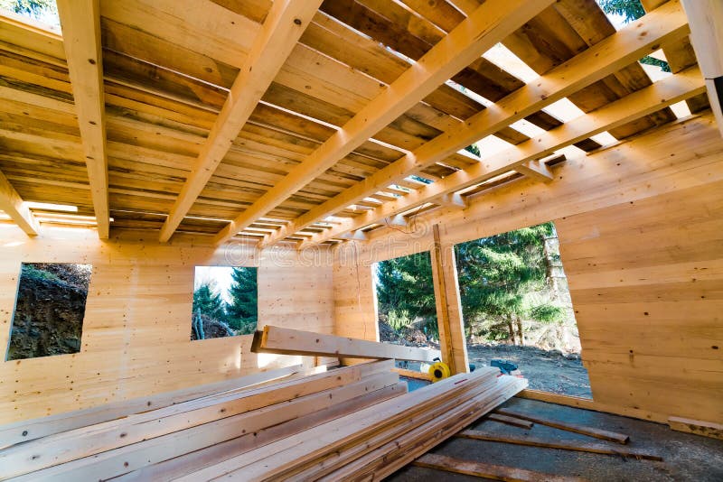 Construction home building industry carpentry in progress royalty free stock photos