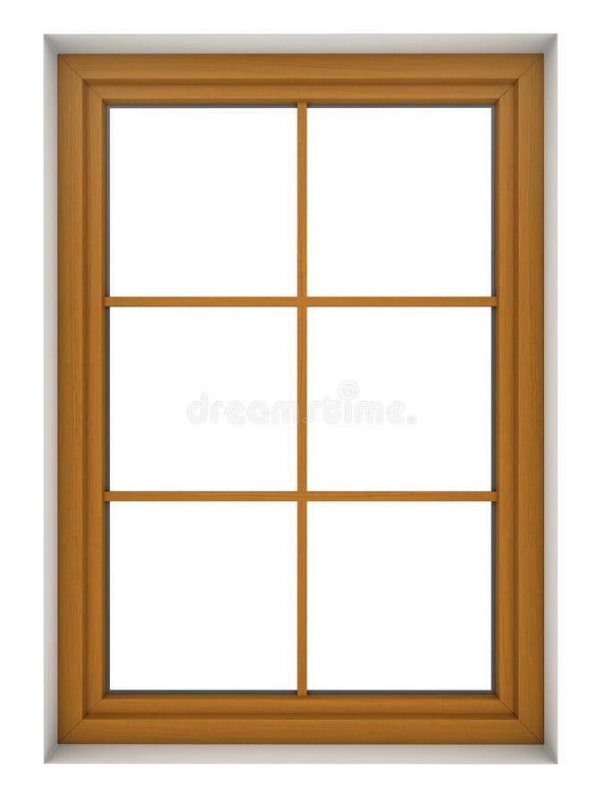 Wooden window frame stock illustration