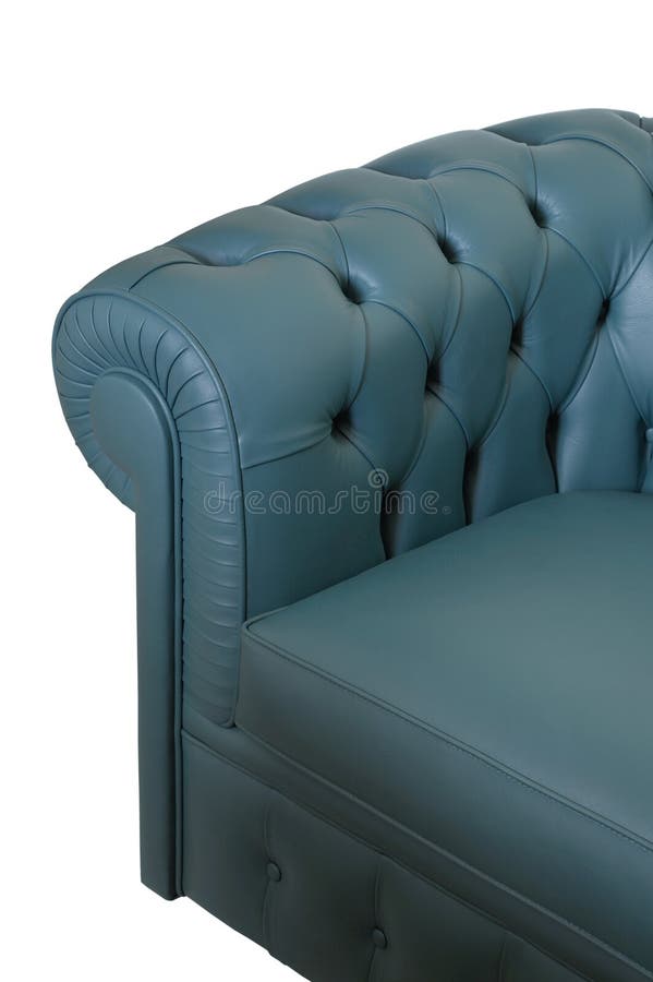 Dark blue leather sofa royalty free stock images