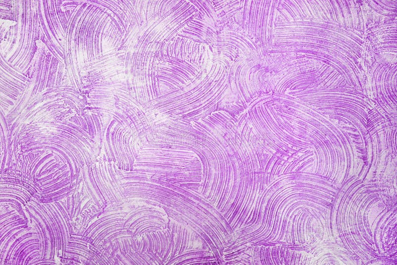 Decorative purple plaster texture on the wall. Background stock photos