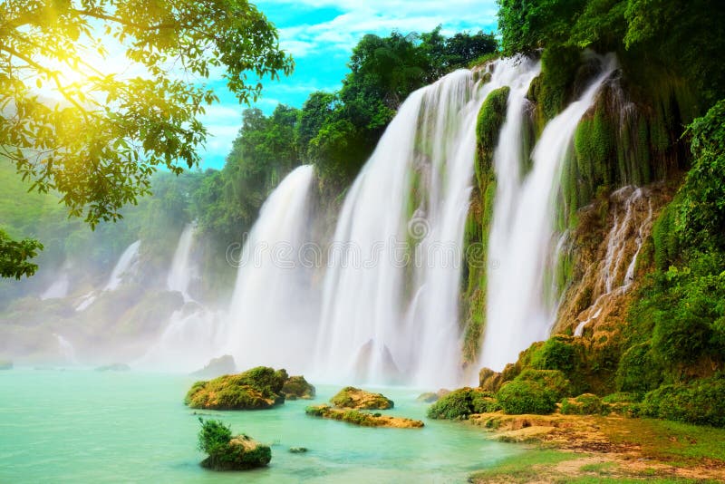 Detian waterfall royalty free stock image