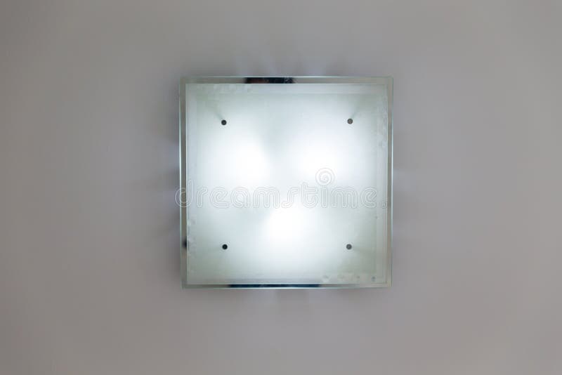 Downlight or Ceiling light bottom view stock images