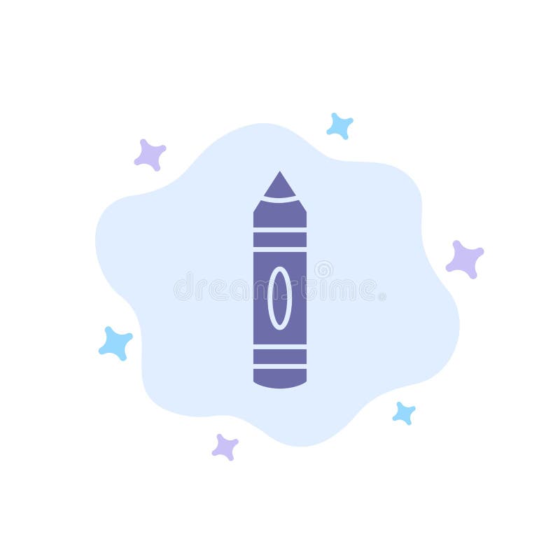 Drawing, Education, Pencil, Sketch Blue Icon on Abstract Cloud Background stock illustration