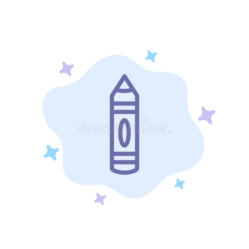 Drawing, Education, Pencil, Sketch Blue Icon on Abstract Cloud Background vector illustration