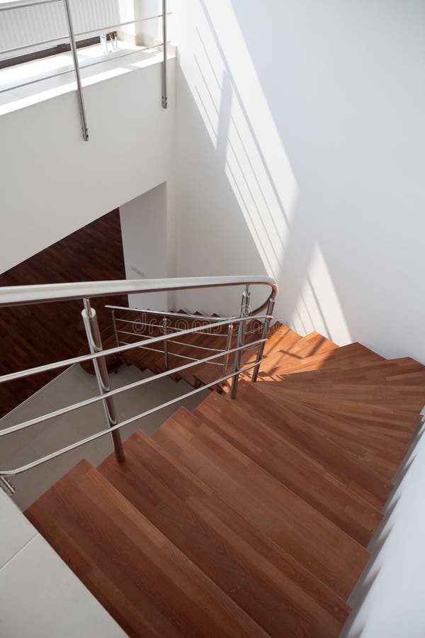Duplex Apartment Stairs. Made from wood royalty free stock photography