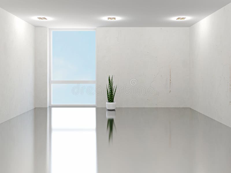 Empty room vector illustration