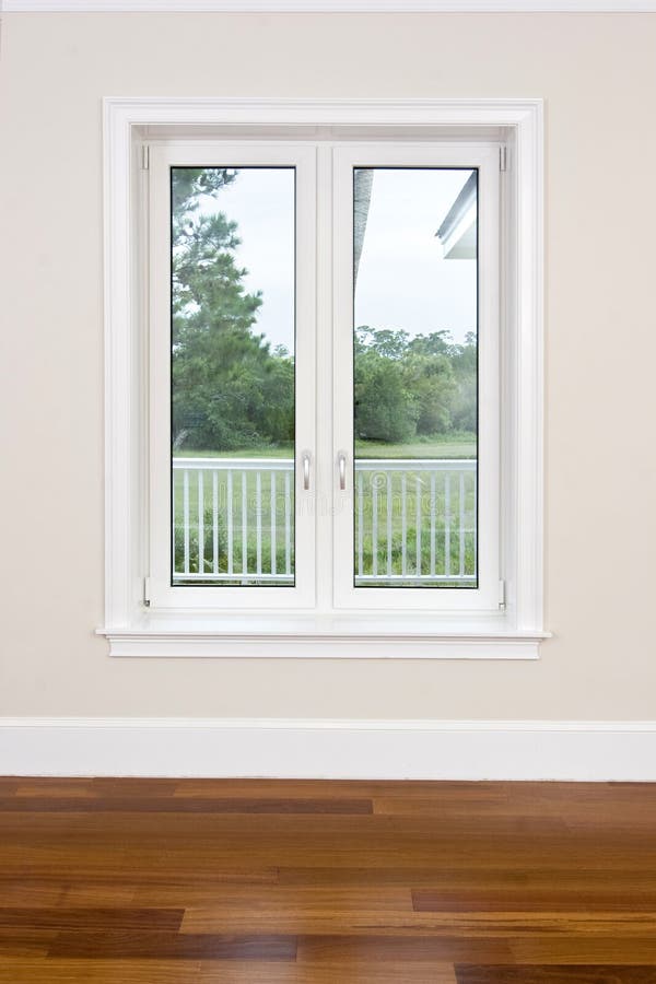 Empty room with view windows royalty free stock image