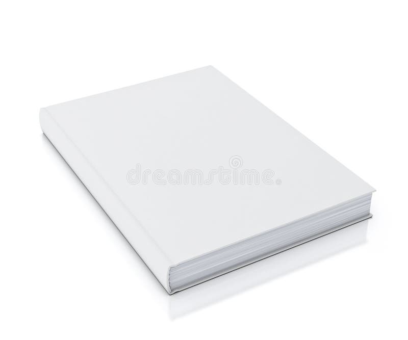 Empty white book isolated on white background vector illustration