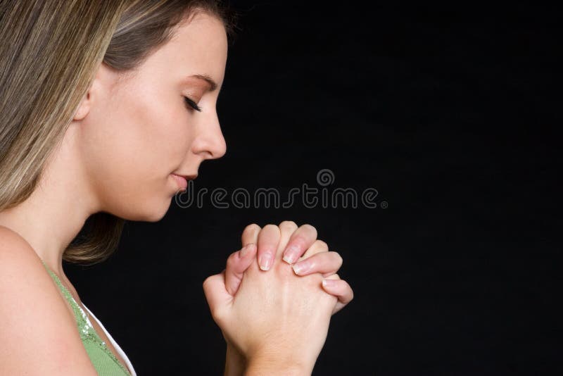 Girl Praying royalty free stock photography