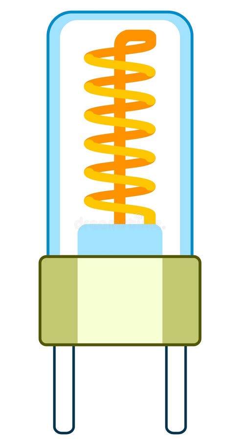 Glow lamp icon. Illustration of the mini glow lamp stock illustration