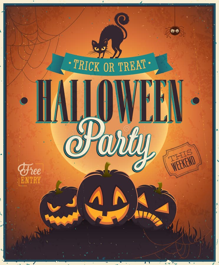 Happy Halloween Poster. vector illustration