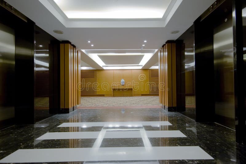 Hotel hall interior royalty free stock photo