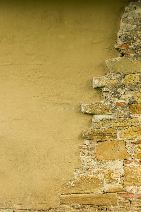 Idyllic facade half natural stone and half plastered with nice contrast old to modern. In germany royalty free stock photo