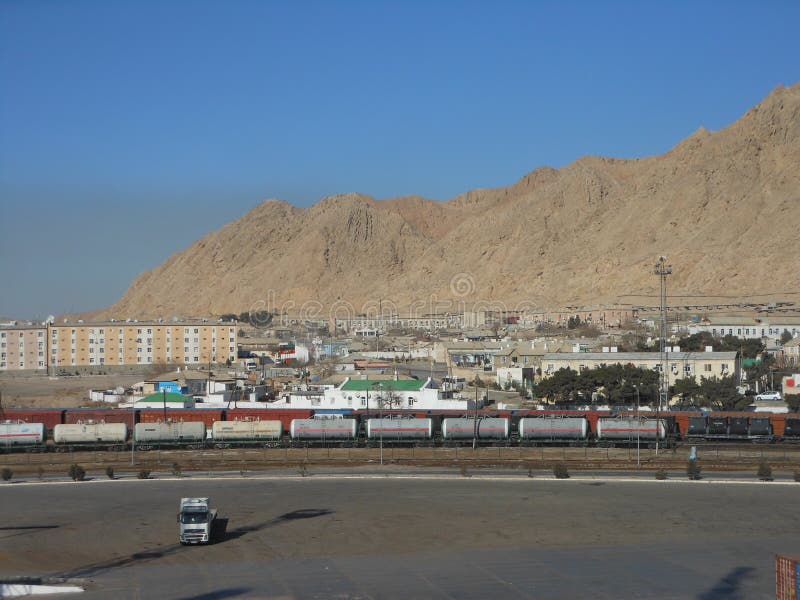 Industrial production zone on the border of the city stock image