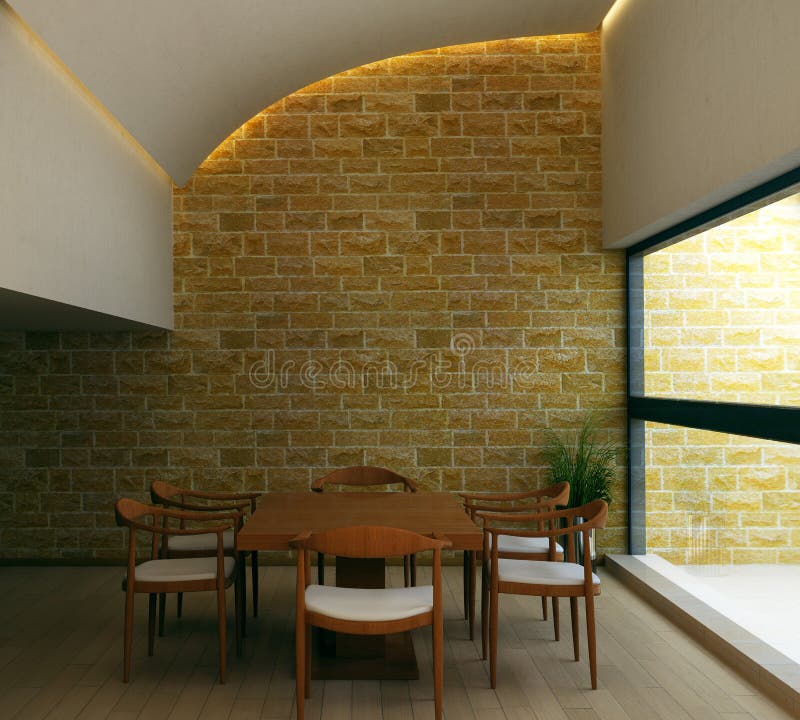 Interior.brick wall. royalty free stock image