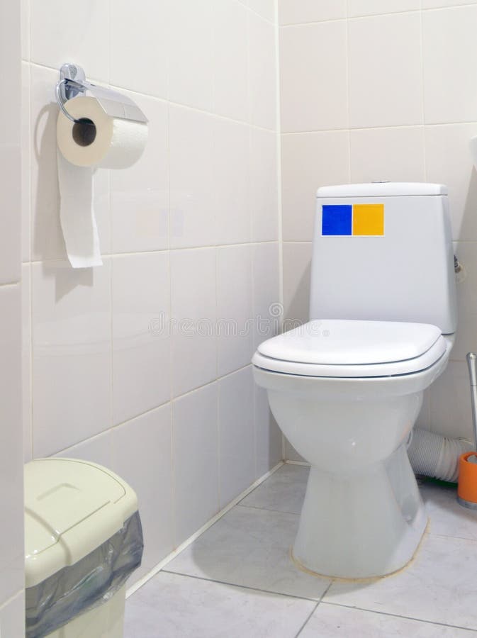 Interior of toilet room. The toilet in the toilet royalty free stock image