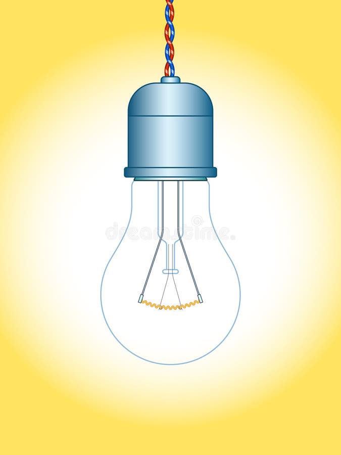 Lamp. Illustration of the light bulb stock illustration