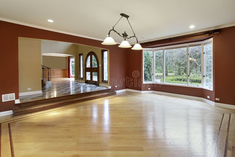 Living room with wood floors royalty free stock photo