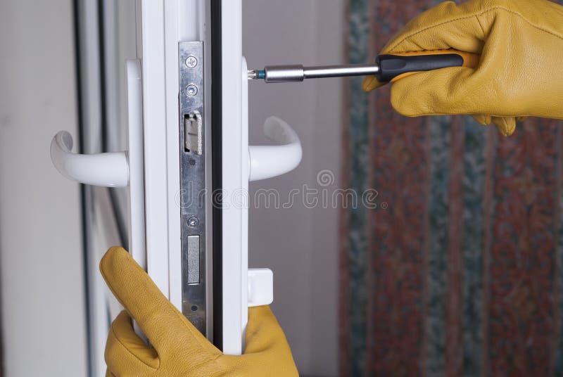 Repair door lock royalty free stock images