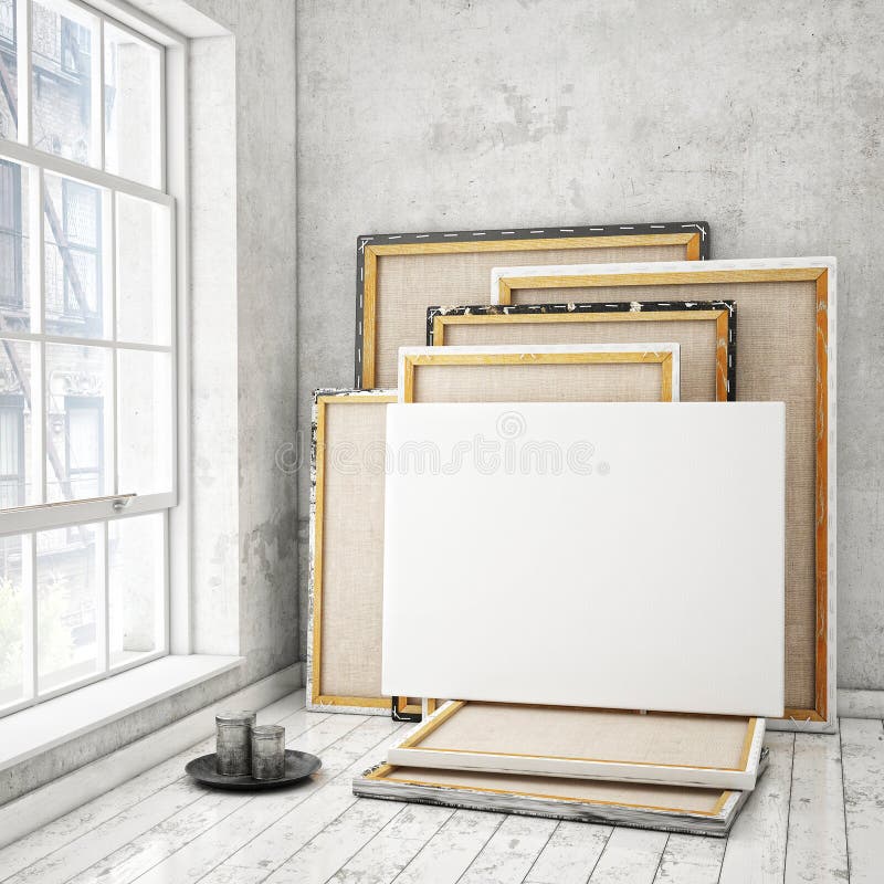 Mock up posters frames royalty free illustration