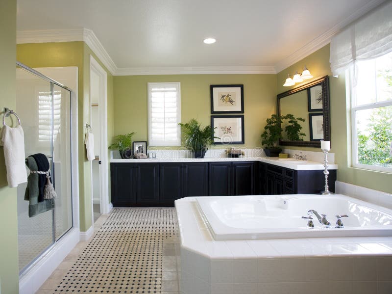 Modern bathroom interior stock photos