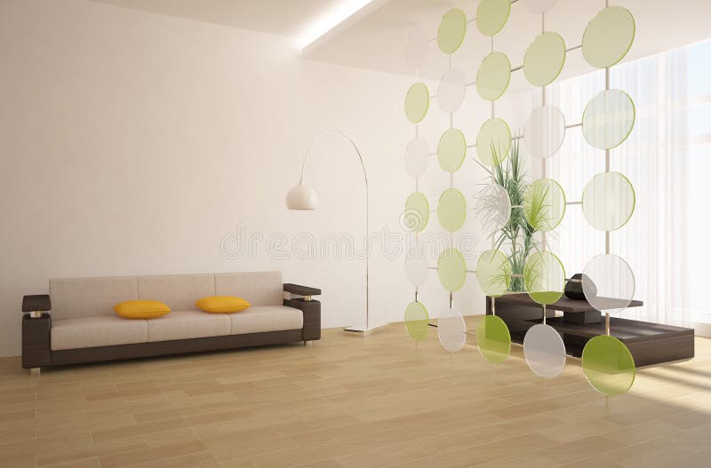 Modern interior composition stock illustration