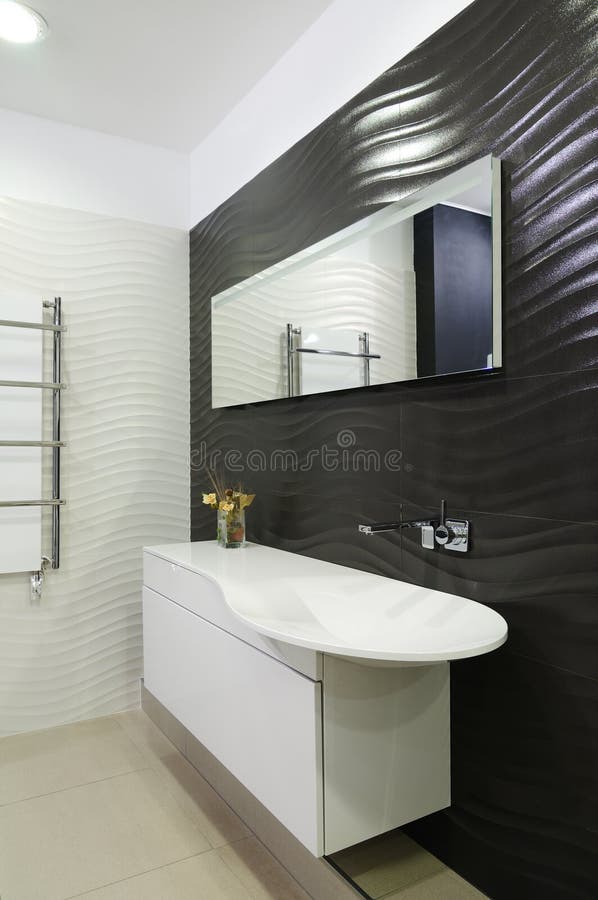 Modern restroom. Interior of modern toilet room royalty free stock photography