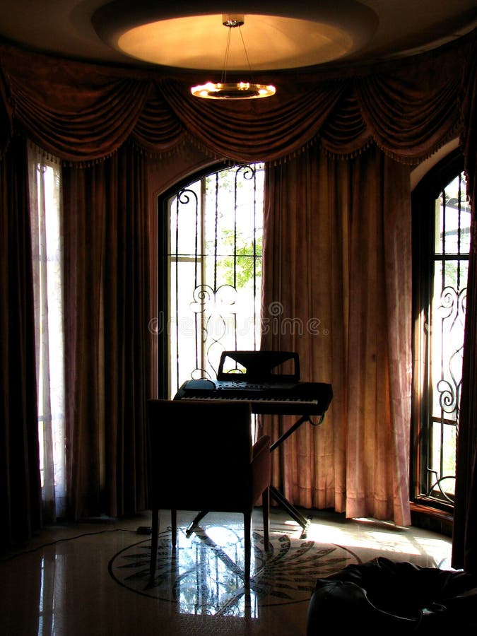 Music Interiors. Interiors of a music room stock photography