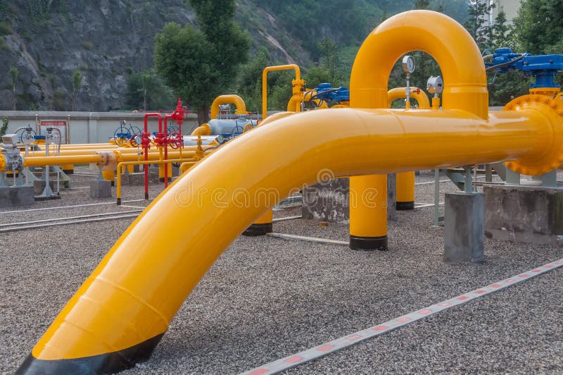 Natural gas pipeline stock image